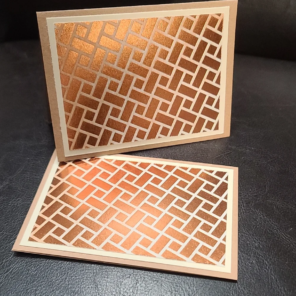 Bronzed Metallic & Brown 24 Note Cards for Personalized Thank You cards NWT - Picture 7 of 8